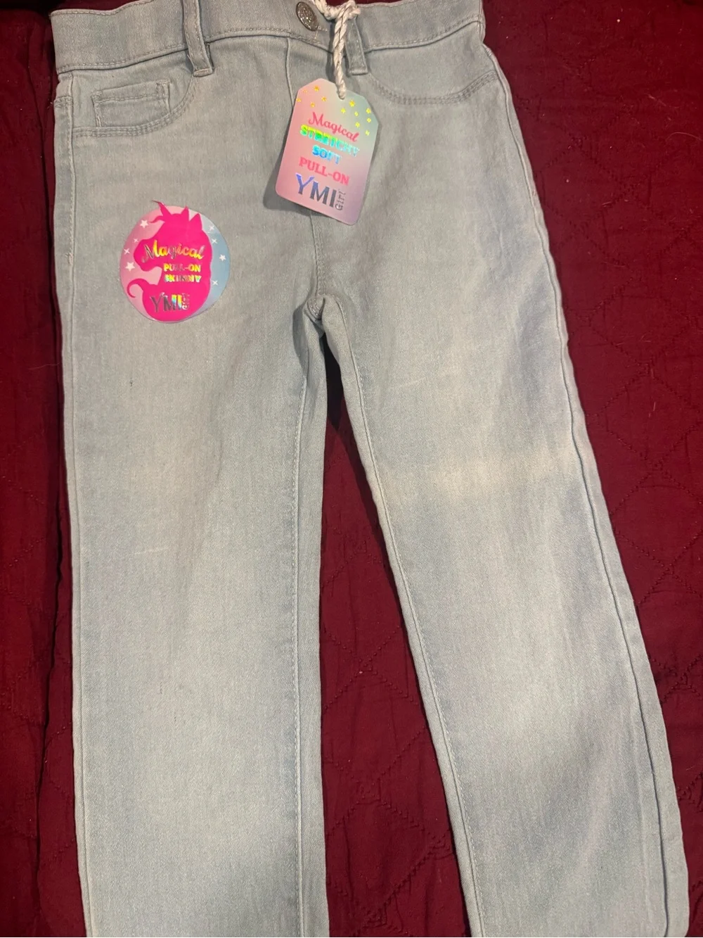 YMI Light Blue Pull-On Girls Jeggings